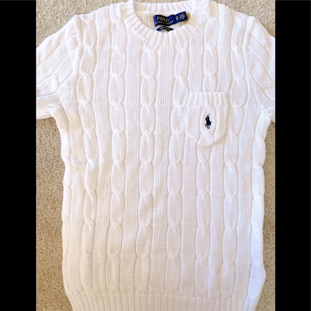 Polo Ralph Lauren

Cable-Knit Short-Sleeve Sweater  white - Picture 9 of 17